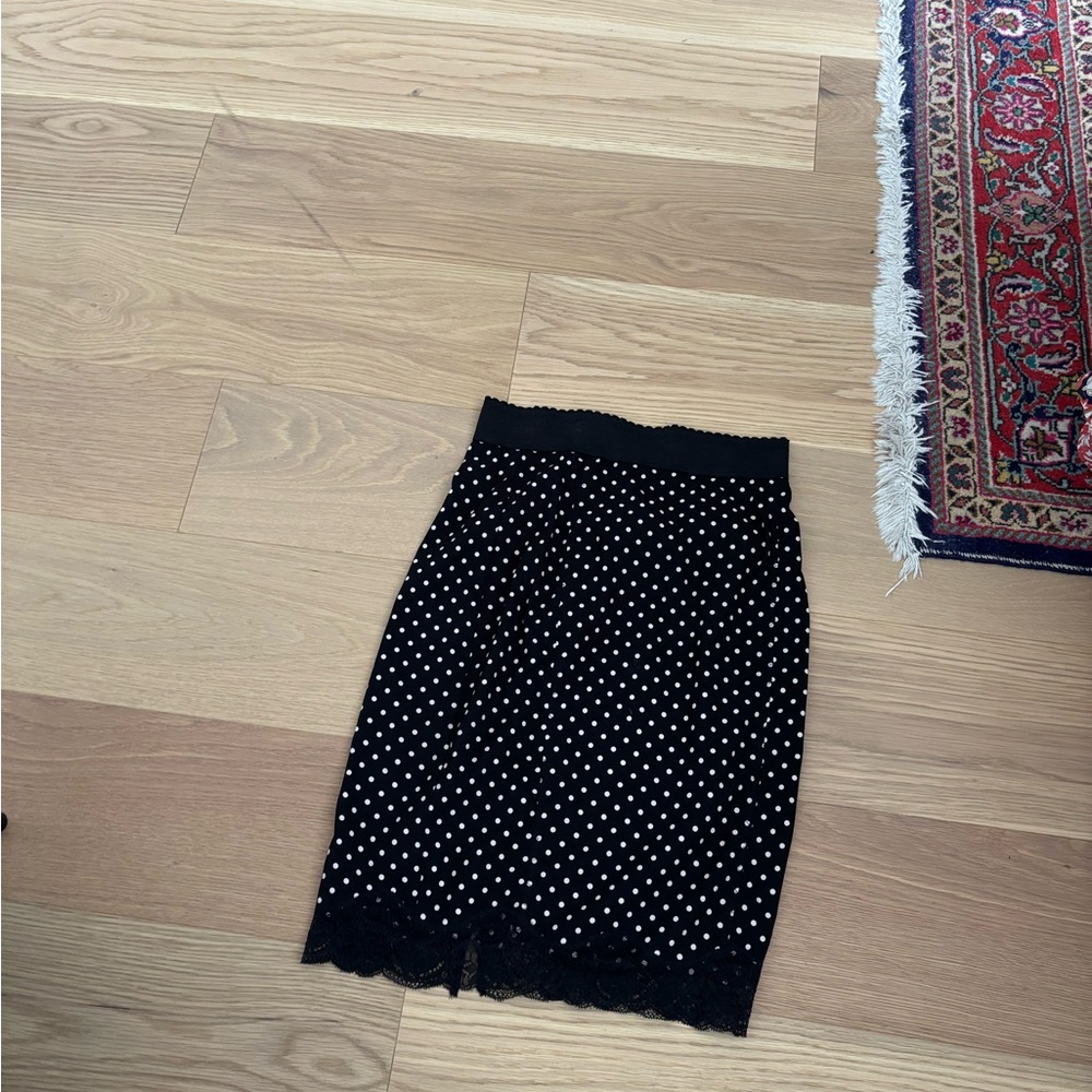 Elegant Black Polka Dot Skirt